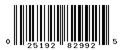 UPC barcode number 025192829925