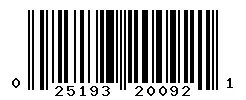 UPC barcode 025193200921