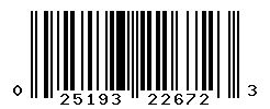 upc 025193226723 barcode image