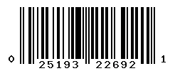UPC barcode 025193226921