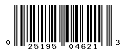 UPC barcode number 025195046213