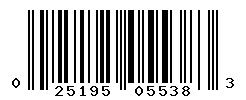 UPC barcode number 025195055383