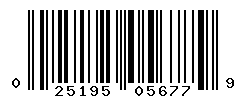 UPC barcode number 025195056779