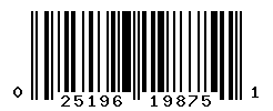 UPC barcode number 025196198751