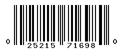 UPC barcode number 025215716980