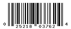 UPC barcode 025218037624