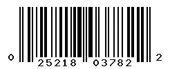 UPC barcode 025218037822