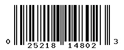 UPC barcode 025218148023