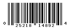 UPC barcode 025218148924