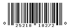 UPC barcode 025218182720