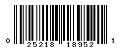 UPC barcode 025218189521
