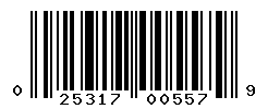 UPC barcode number 025317005579