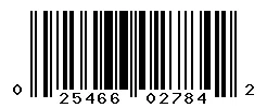 UPC 025466027842 barcode image