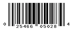 UPC barcode 025466050284