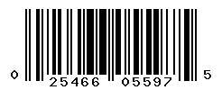 UPC barcode number 025466055975