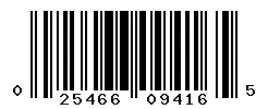 UPC barcode 025466094165