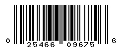 UPC barcode 025466096756