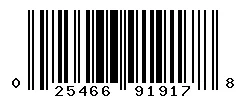 UPC 025466919178 barcode image