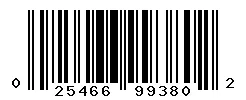 UPC barcode 025466993802