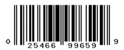 UPC barcode 025466996599