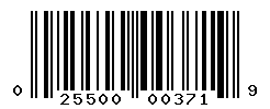UPC barcode number 025500003719
