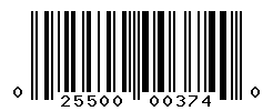 UPC barcode number 025500003740