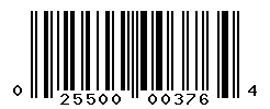 UPC barcode number 025500003764