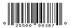 UPC barcode number 025500003870