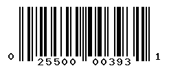 UPC barcode number 025500003931
