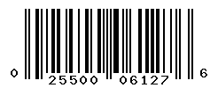 UPC barcode number 025500061276