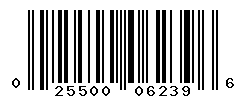 UPC barcode number 025500062396