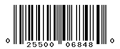 UPC barcode number 025500068480