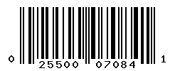 UPC barcode number 025500070841