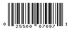 UPC barcode number 025500070971