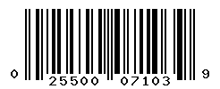 UPC barcode number 025500071039