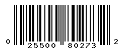 UPC barcode number 025500802732