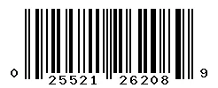 025521262089 barcode