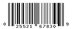 025521678309 barcode