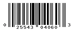 025543040603 barcode