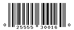 upc 025555300160 barcode image
