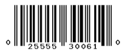 UPC barcode number 025555300610
