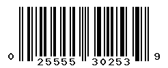 upc 025555302539 barcode image