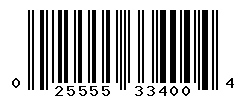 upc 025555334004 barcode image