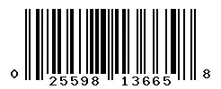 025598136658 barcode