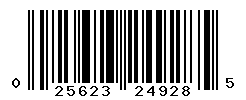 UPC barcode number 025623249285