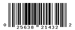 UPC barcode number 025638214322