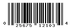 UPC barcode 025675121034