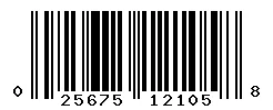 UPC barcode 025675121058