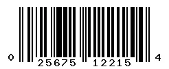 UPC 025675122154 barcode image