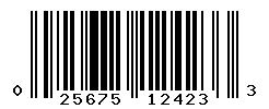 UPC barcode 025675124233